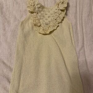Zara Lace Detail Knit dress in Cream